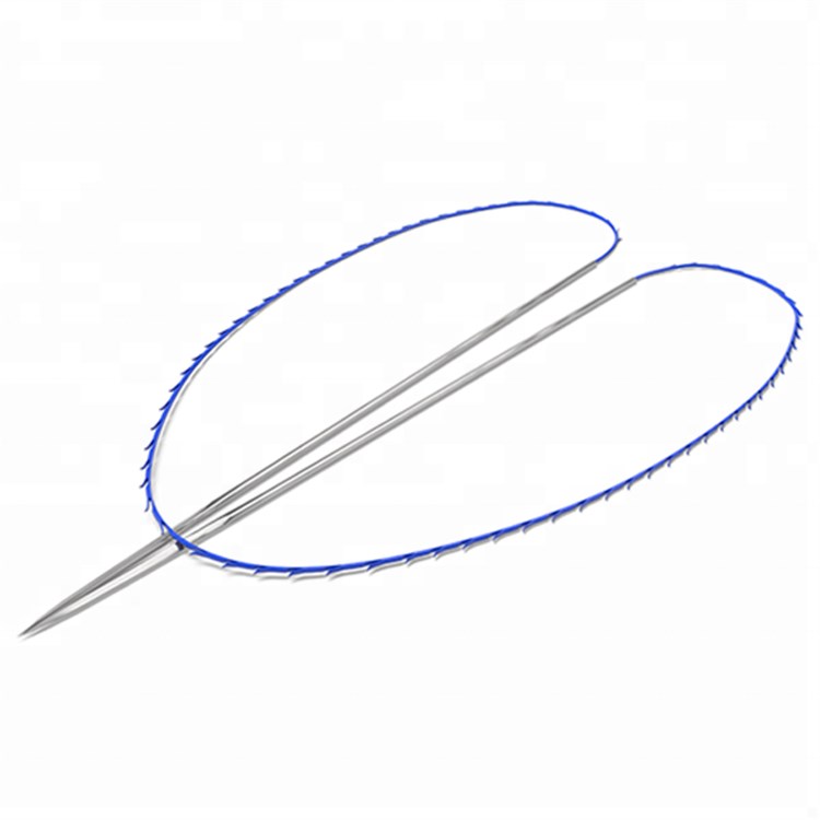 U cog lift thread with double arms needle